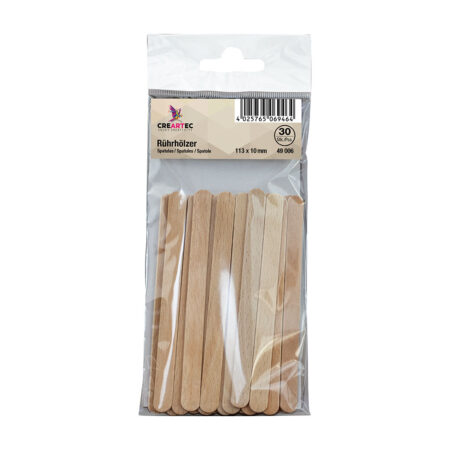Rührhölzer aus Buche zum Seife selber machen, 113 mm Länge, 30 Stück